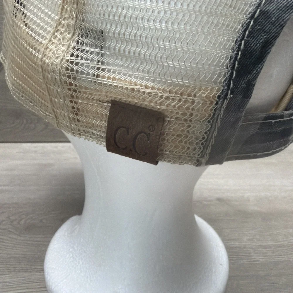 Down East Cotton Co. Distressed Camo Breathable Mesh Back Hat Unisex OSFM